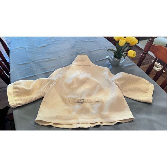 ARMANI COLLEZIONI WHITE BOLERO BLAZER JACKET 3/4 SLEEVES SZ 8 - Picture 10 of 11